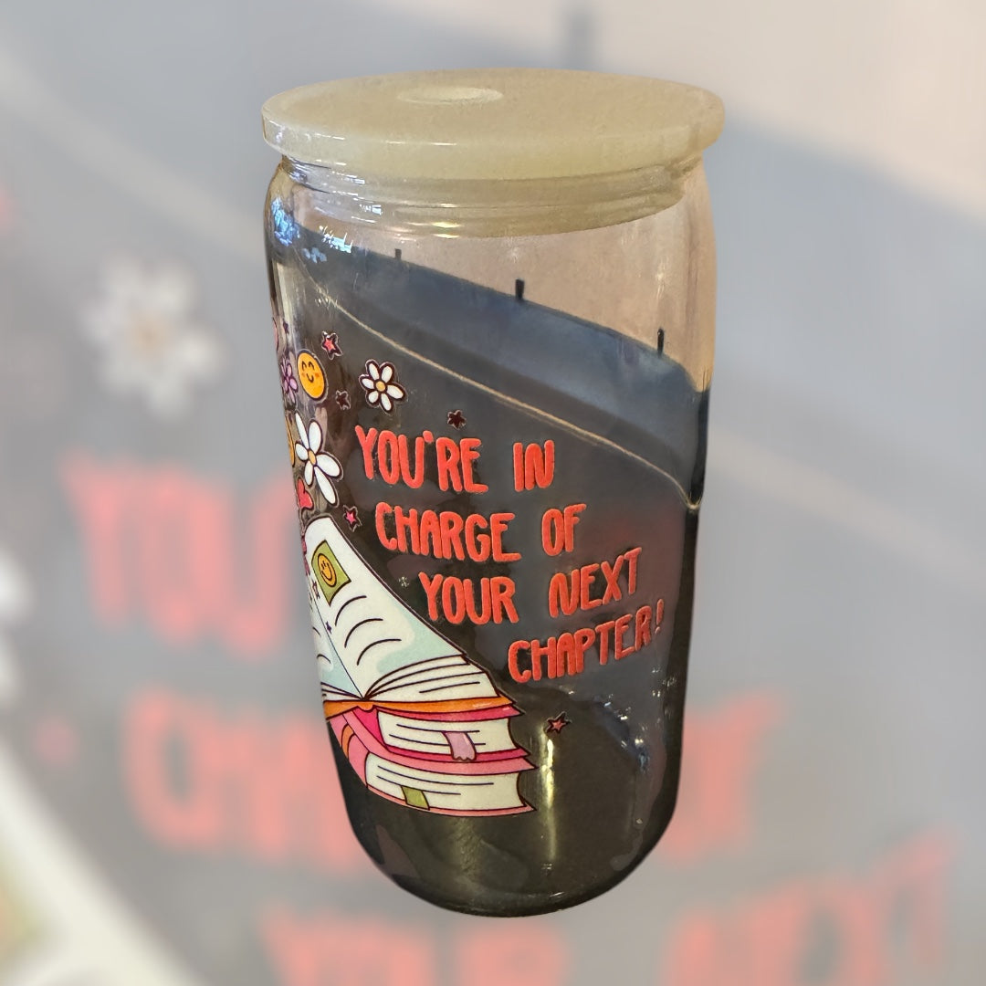 You’re in charge 16oz glass tumbler